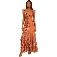 LIPSY Maxikleid Lipsy Ausgestelltes Maxikleid mit Volants, Regular (1-tlg)