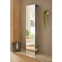 Home affaire Garderobenschrank GiRON/CiTY, Schrank mit Spiegelfront, moderner Kleiderschrank mit Kleiderstange, modernes Design, beidseitig geöffnet, 50 cm breit