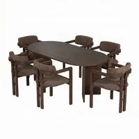 Skye Decor Essgruppe Sablin Modern Set, (Set, 7-tlg., 1 Tish, 6 Stühle), Japandi Set bestehend aus 6 Stühl und 1 Tish Modernes Esszimmer Set