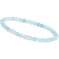 Massi Morino Perlenarmband (1-tlg), mit echten 4mm Natursteinen & 925 Silberperle