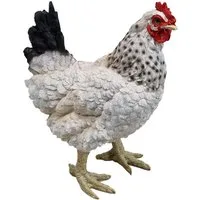 Fachhandel Plus Tierfigur Henne Huhn Eva lebensechte Gartenfigur Tierfigur Gartendeko stehend, handbemalt, jedes ein Unikat