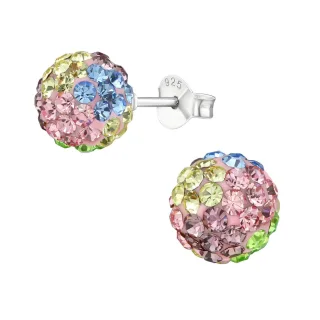 Glitzerkugel Kinder-Ohrringe aus 925 Silber