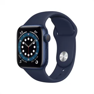 Apple Watch Series 6 [GPS inkl. Sportarmband dunkelmarine] 40mm Aluminiumgehäuse blau