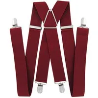 axy Hosenträger Herren Hosenträger 4 Stabile Clips X-Form 3,5cm Breit verstellbar und elastisch 120cm Lang