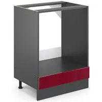 Vicco Herdumbauschrank R-Line, Rot Hochglanz/Anthrazit, 60 cm ohne Arbeitsplatte (1-St)