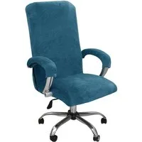 Agger Bürostuhlhusse Elastischer Bürostuhl-Bezug aus Samtplüsch – Ergonomischer, katzensicherer Schutz für Bürostühle