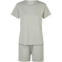 By Louise Shorty Sleep Chic (Set, 2 tlg., 2-teilig) Damen Pyjama Shorty Kurzarm Baumwolle Sommer