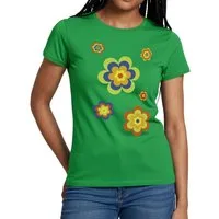 Spreadshirt T-Shirt Hippie Flower Power Blumen Fasching Frauen T-Shirt (1-tlg)