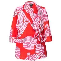 Ulla Popken Blusenblazer Jerseyblazer Schleifen Schalkragen 3/4-Arm