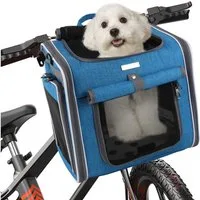Ledander Tierfahrradkorb Hundekorb Fahrrad vorne, Fahrradkörbe für Hunde und Katzen, Hundefahrradkorb Hunderucksack Katzenrucksack,Transporttasche Rucksack