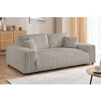 S-Style Möbel 2-Sitzer Sofa Mollis aus Plüschcord mit hohem Sitzkomfort, mit Wellenfederung