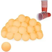 relaxdays Tischtennisball Beer Pong Bälle orange