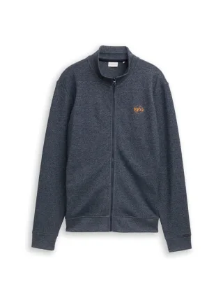 Tom Tailor - Sweatjacke in Melange-Optik blau - Gr. - M