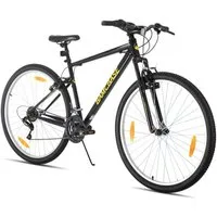 HILAND Mountainbike 26/27 Zoll Herren Damen Studenten fahrräder, Gelände Pendlerfahrräder, Mit 18 Gang, Doppel-V-Bremsen, stoßdämpfender Federgabel, Schutzblech
