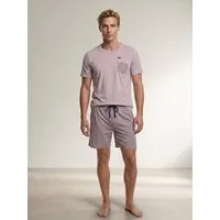 Henry Terre Shorty Pyjama Set Kurz - Paul Dreieck Print Design Shorts