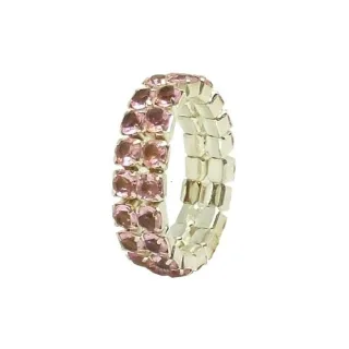 Fingrs Toe Ring #2343 Fuß Schmuck Zehen Strass Ring Größe variabel Rosa