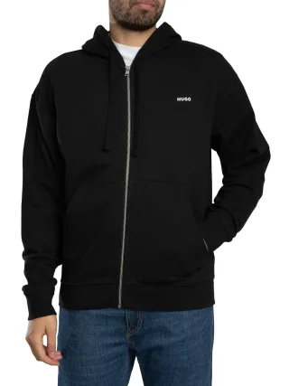 HUGO Dapozip Zip Hoodie, Schwarz