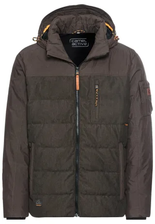 camel active - Stepp-Blouson mit abnehmbarer Kapuze dark khaki - Gr. - 29
