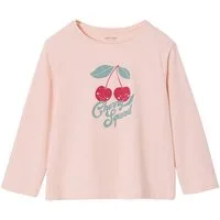 vertbaudet Langarmshirt Mädchen Langarmshirt BASIC mit Recycling-Baumwolle Recycling-Baumwolle