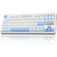 nsihing AULA F87 Mechanische Tastatur 75% QWERTY US BT/2,4GHz/USB Gaming-Tastatur (RGB-Beleuchtung, Hot-Swap, Makrofunktion, 3-Modi-Verbindung)