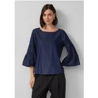 s.Oliver Kurzarmbluse Bluse Bluse mit 3/4-Volant-Ärmeln