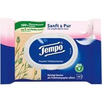 TEMPO feuchtes Toilettenpapier Sanft & Pur, mit Frischeduft, 1-lagig, 42 Blatt