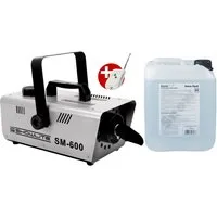 Showlite Discolicht SM-600 Schneemaschine 600W inkl. 5 l Schneefluid, Ideal zur Festinstallation für Bühnen, Discos oder Bars