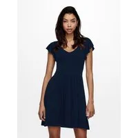 ONLY Jerseykleid ONLBELIA S/L DRESS JRS Viskosemischung, regular fit, V-Ausschnitt