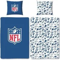 MTOnlinehandel Bettwäsche NFL American Football 135x200+80x80 cm, 100% Baumwolle, Renforcé, 2 teilig, offiziell lizenzierte National Football League FAN Bettwäsche