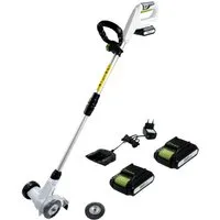 TRUTZHOLM Akku-Rasentrimmer Fugenreiniger 20V inkl. 2 x Akku 2.0Ah wechselbare Fugenbürsten, (Komplett Paket, 1 St), Teleskopstiel