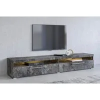 OTTO home Lowboard India,Breite 200 cm, stilvolle Fernsehschrank mit offenen Fächern, TV-Board ohne Beleuchtung, TV-Kommode mit viel Stauraum