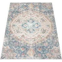Paco Home Teppich Torres 271, rechteckig, Höhe: 8 mm, Kurzflor, Orient-Optik, Vintage Design, In- und Outdoor geeignet