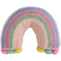 Next Dekokissen Kissen mit Regenbogendesign und Bommeln