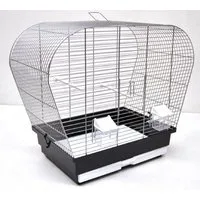 Ollesch Vogelkäfig Vogelkäfig Vogelheim für Sittiche chrom schwarz 60 cm