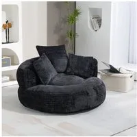 STILVORA Relaxsessel Indoor & Outdoor Sitzsack bean bag sofa mit hohen Rücken,Lazy Sofa (Lazy Sofa mit hohem Rücken und 3 Kissen – Ergonomischer Sitzsack für Erwachsene & Kinder, Chenille-Stoff, für Wohnzimmer, Büro & Schlafzimmer, Komfortabler Loung