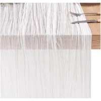 Zaewry Tischläufer Bali-Gaze mit Falten Tischdecke Bohemian Tabelle Flagge (1-tlg), 90 x 300 cm Romantische Tischdecke Dekoration