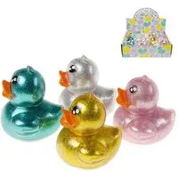 Vedes Spiel Squeeze Glitter Ente – 1 von 4 Designs, zufällig
