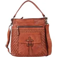 HARBOUR 2nd Handtasche Iris, Damen Umhängetasche, Schultertasche, Tragetasche in Flechtoptik