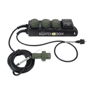 Dönges Switchbox für redundante Zeltbeleuchtung, 230 V, 1.000 W, 6 A , Spannung:230V, Leistung max.:1.000W, Stromstärke Ausgang:6A