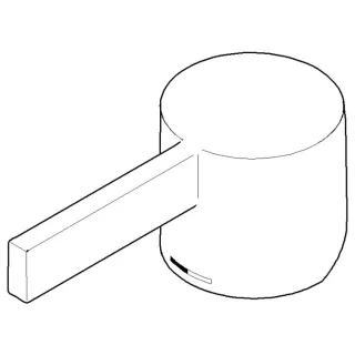Dornbracht Griff für Wanne Stand 092067013-06 092067013 52 x 46 x 119 mm platin matt