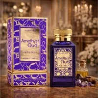 Attar & Co London Eau de Parfum Amethyst Oud Intense, Unisex, Rich Floral & Sweet, 100 ml, 1-tlg., Hergestellt in England, Florale Süße, Rose, Jasmin und Himbeere
