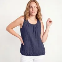 OriginalYou Trägertop Sommertop Damen Stretch Top Freizeit Oberteil Crinkle Look in Unifarben, Crinkle Look, One Size 38-42