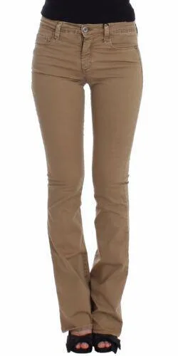 Costume National Beiger Gerade Schnitt Denim-Hose Stretch Jeans
