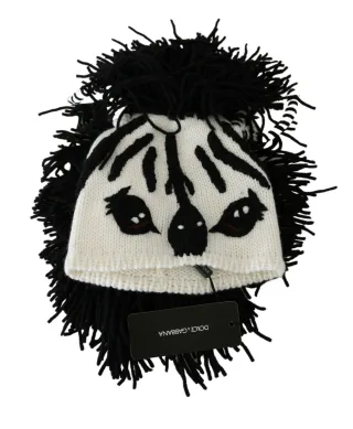 Dolce & Gabbana noir blanc tricot en cachemire design animal de conception de femmes