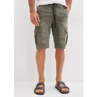 bonprix Bermudas aus Baumwolle und Polyester, mit Used-Effekt, regular fit