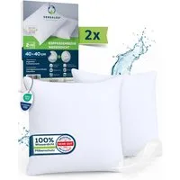 Sensalou Kissenbezug Kissenbezug wasserdicht Doppelpack - Kopfkissen Bezüge, (2 Stück), Milbenschutz, Hygienebezug, Pflegeleicht