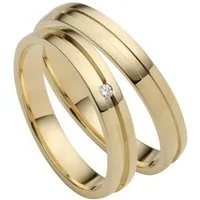 Firetti Trauring Schmuck Geschenk Gold 750 Hochzeit Ehering "LIEBE", Made in Germany, wahlweise mit oder ohne Brillant