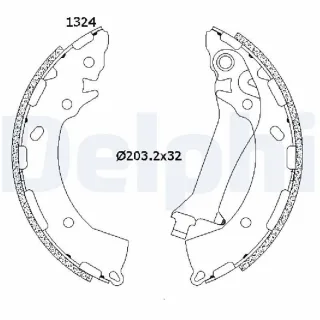 Delphi Bremsbacken hinten Hyundai Bayon I20