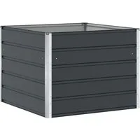 vidaXL Blumentopf Pflanzkübel Anthrazit 100 x 100 x 75 cm Stahl (1 St)