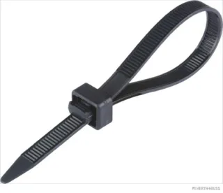 HERTH&BUSS Kabelbinder, 7,6 x 200 mm, PA 6.6, wiederverschließbar schwarz - 50266514